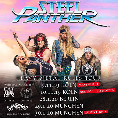 Konzertflyer Steel Panther - Heavy Metal Rules Tour